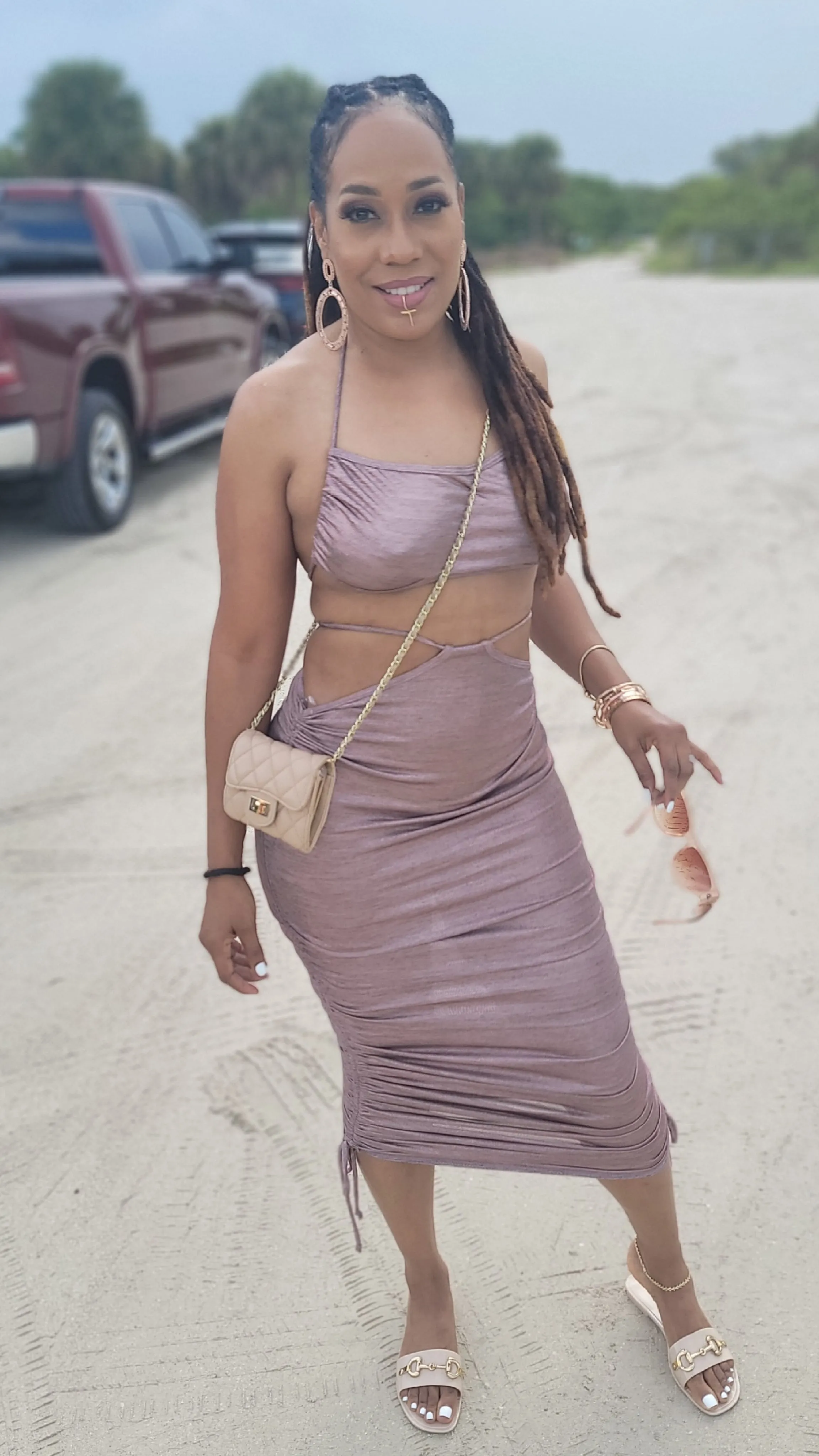 She's Got it Midi Skirt Set | Rose Gold