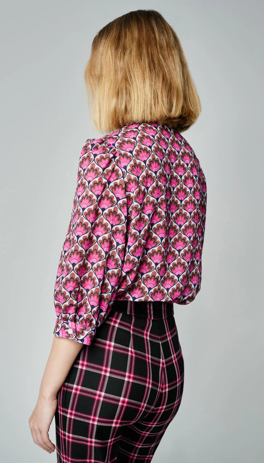 Shirred Sleeve Blouse