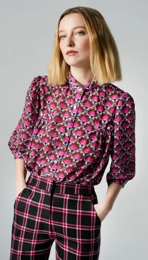 Shirred Sleeve Blouse