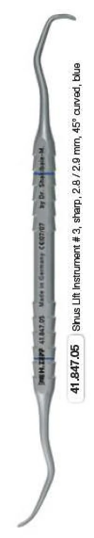 Sinus Lift Instrument, Double-Ended, Sharp 2.8/2.9 mm (41.847.05)