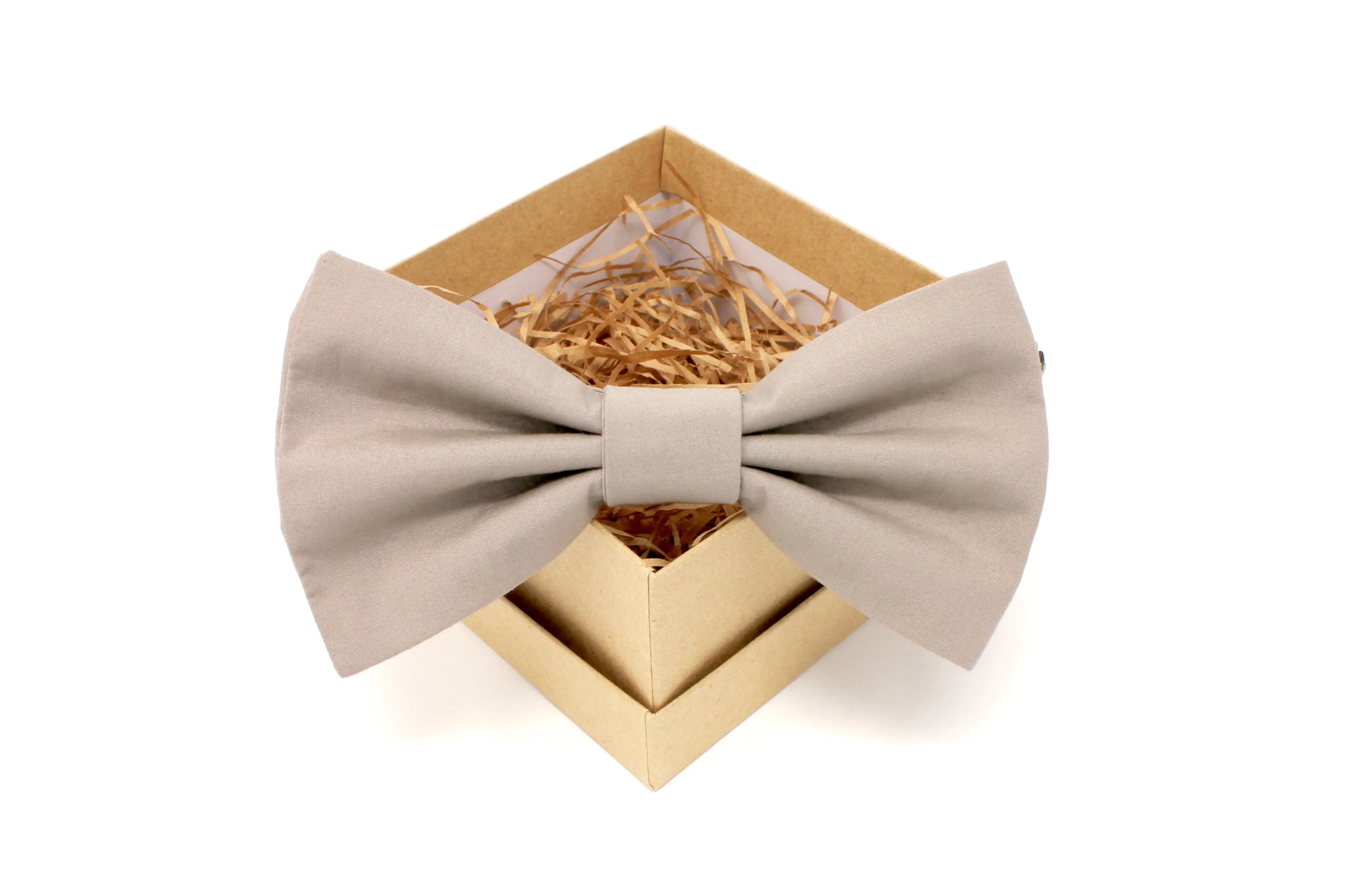 Solid Taupe Bow Tie