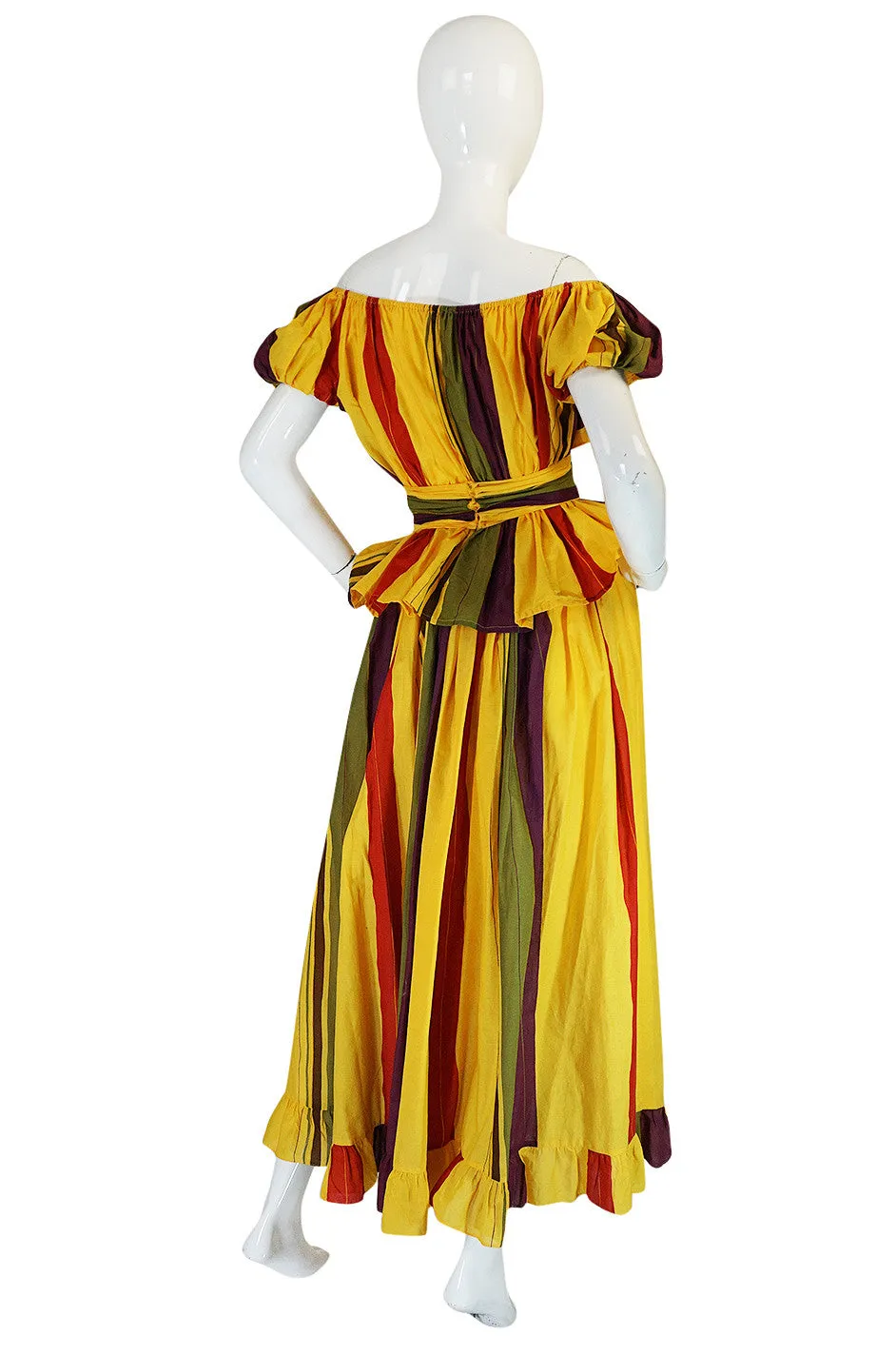 Spring 1981 Marc Bohan for Christian Dior Striped Cotton Dress Set