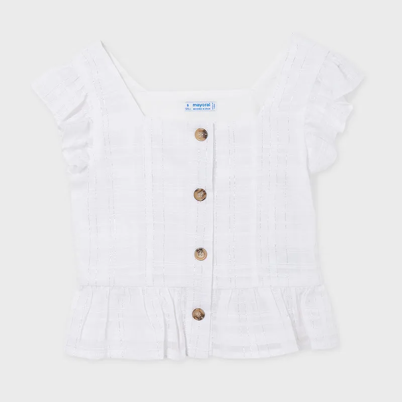 SS21 Mayoral Older Girls Button Blouse 6182