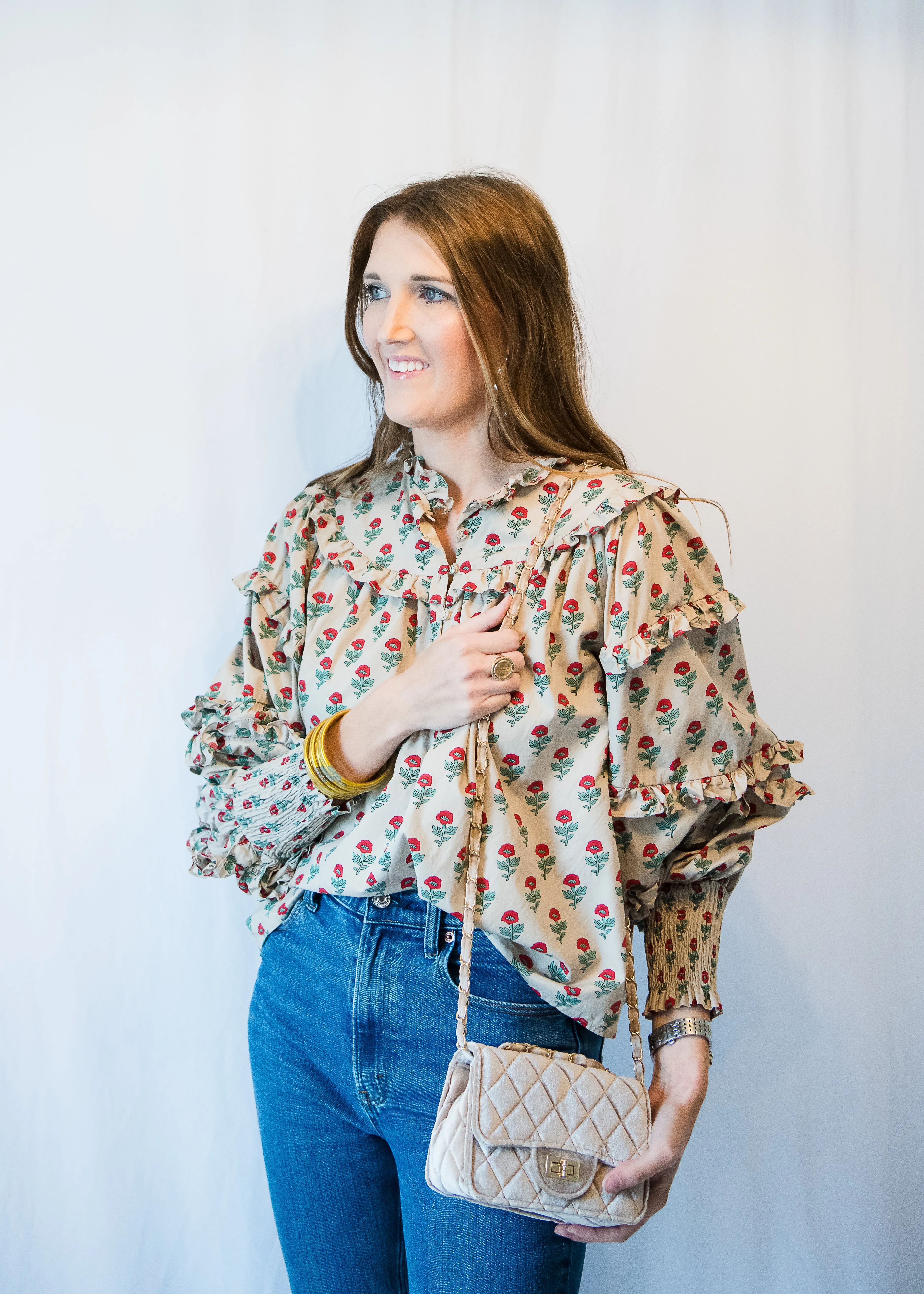 Stone Block Print Blouse