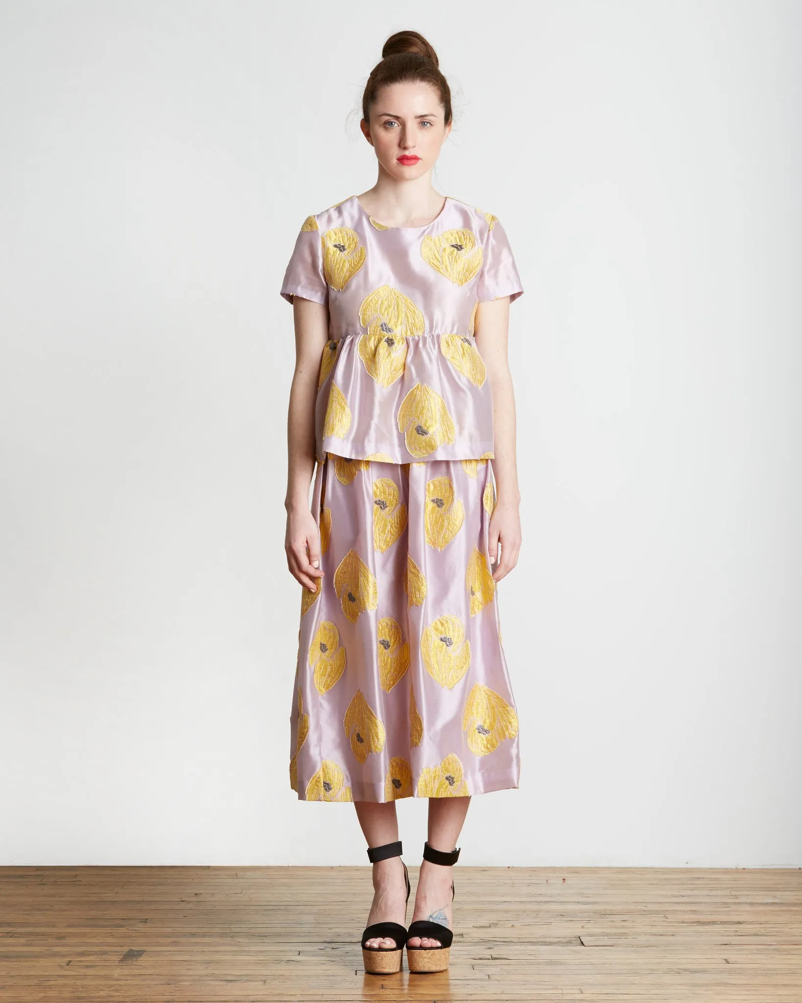 SUNO Crocus Jacquard Top