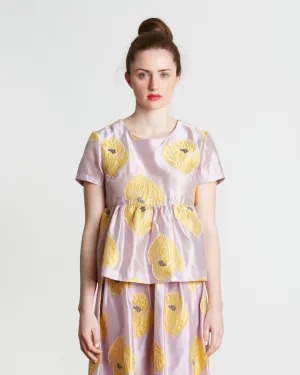 SUNO Crocus Jacquard Top