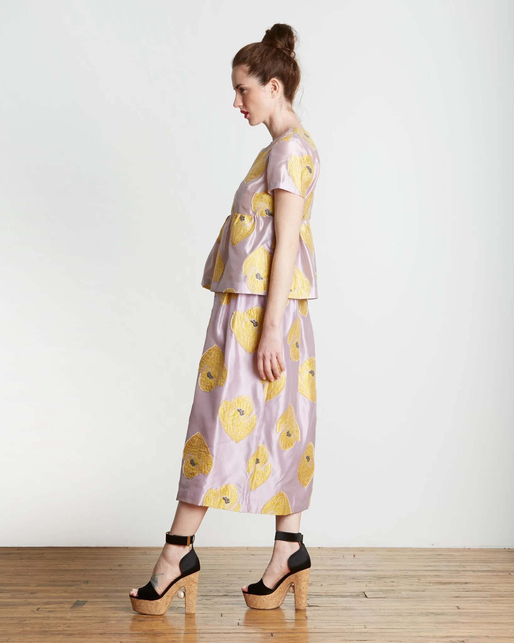 SUNO Crocus Jacquard Top