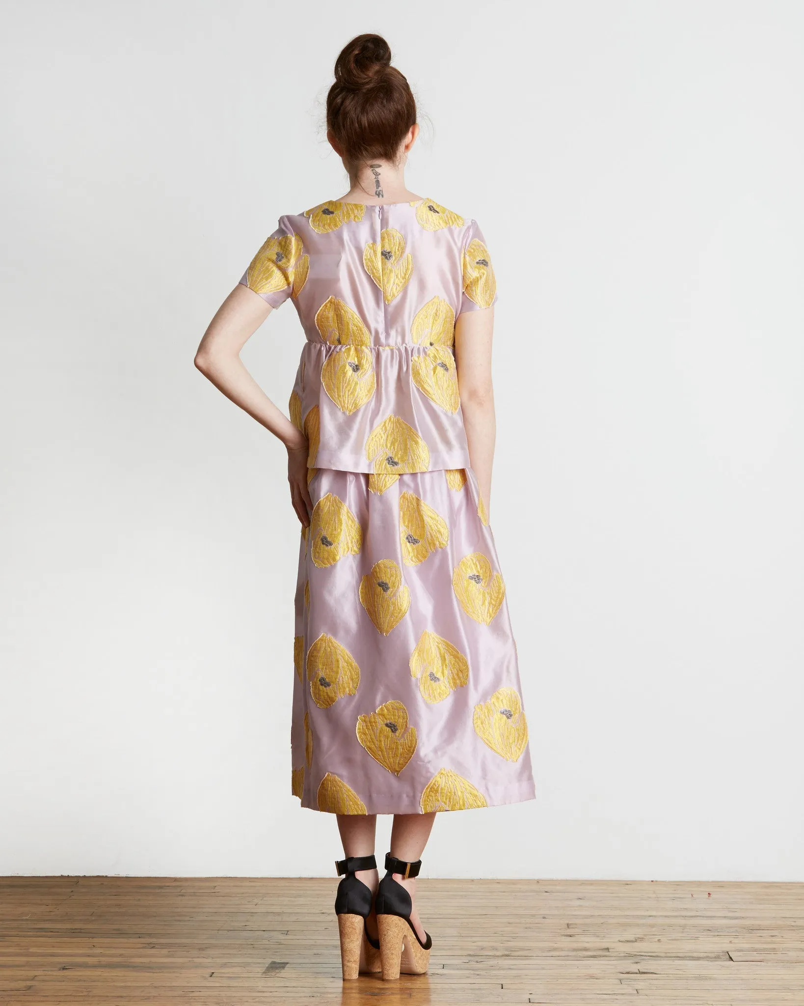 SUNO Crocus Jacquard Top