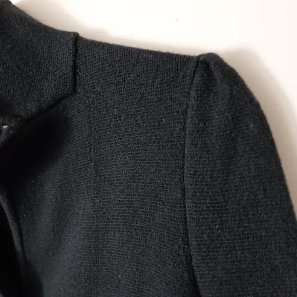 Talbots Merino Wool Black Sweater Blazer Womens Minimalist Capsule Wardrobe