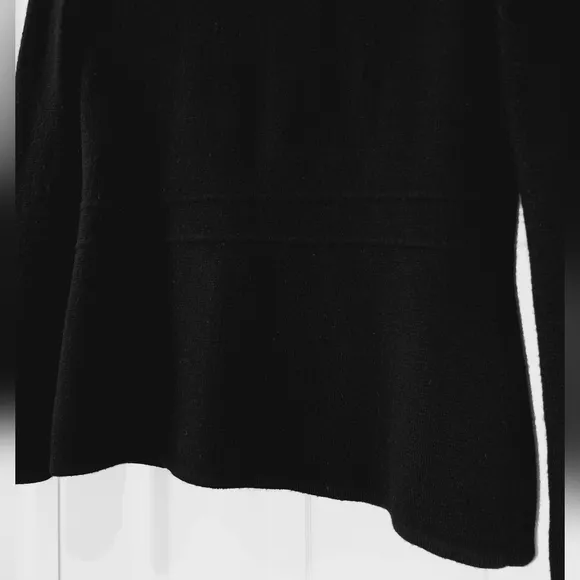 Talbots Merino Wool Black Sweater Blazer Womens Minimalist Capsule Wardrobe