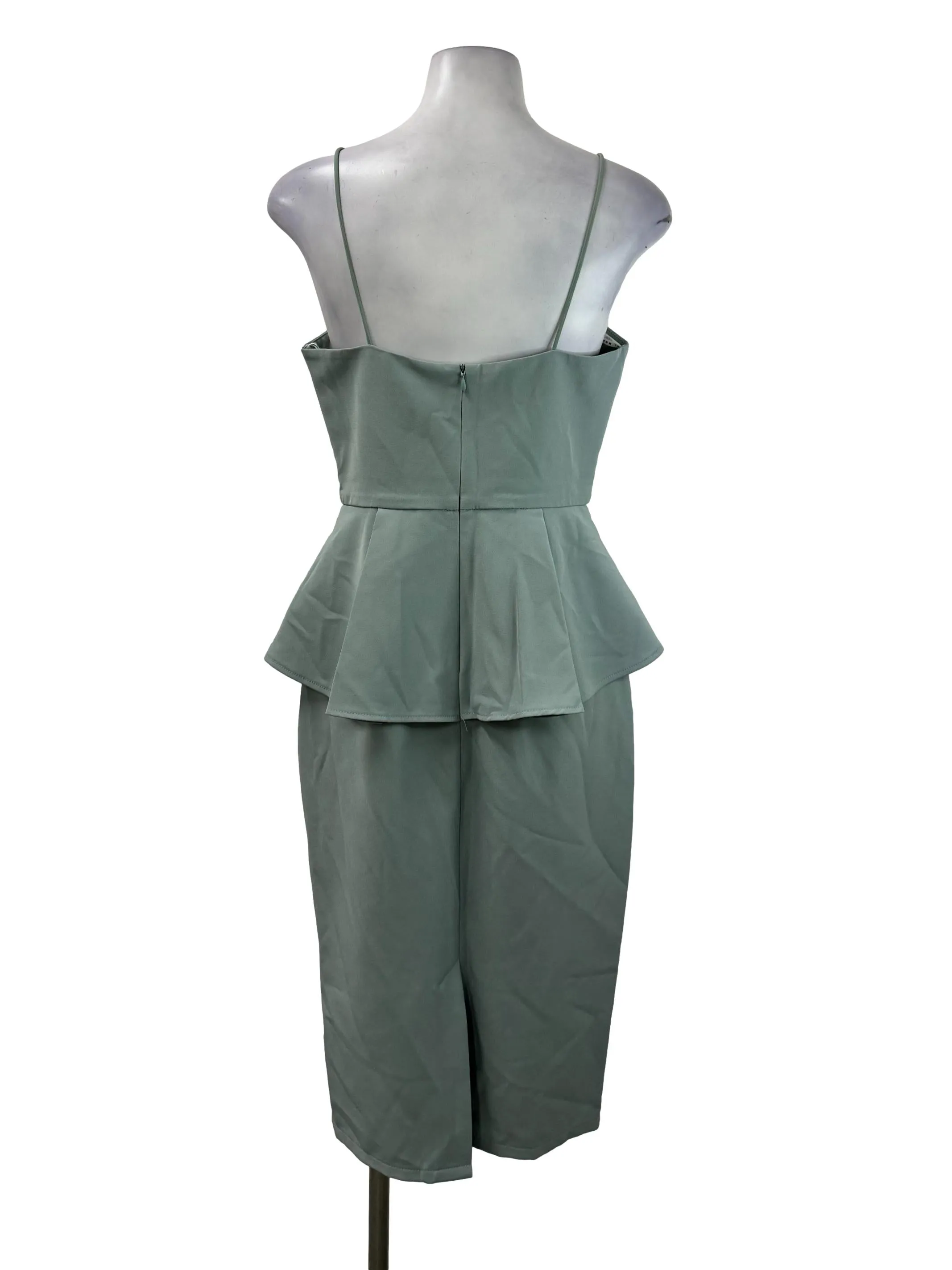 Teal Green Peplum Dress