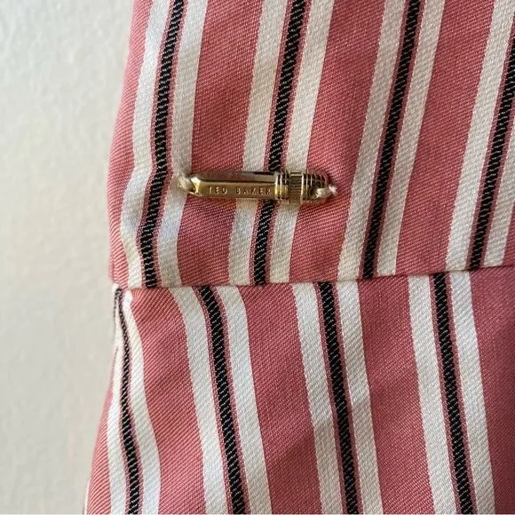 ted baker coryn striped asymmetric midi skirt