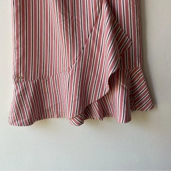 ted baker coryn striped asymmetric midi skirt