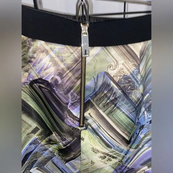 Ted Baker Lucilia geometric print mini skirt EUC