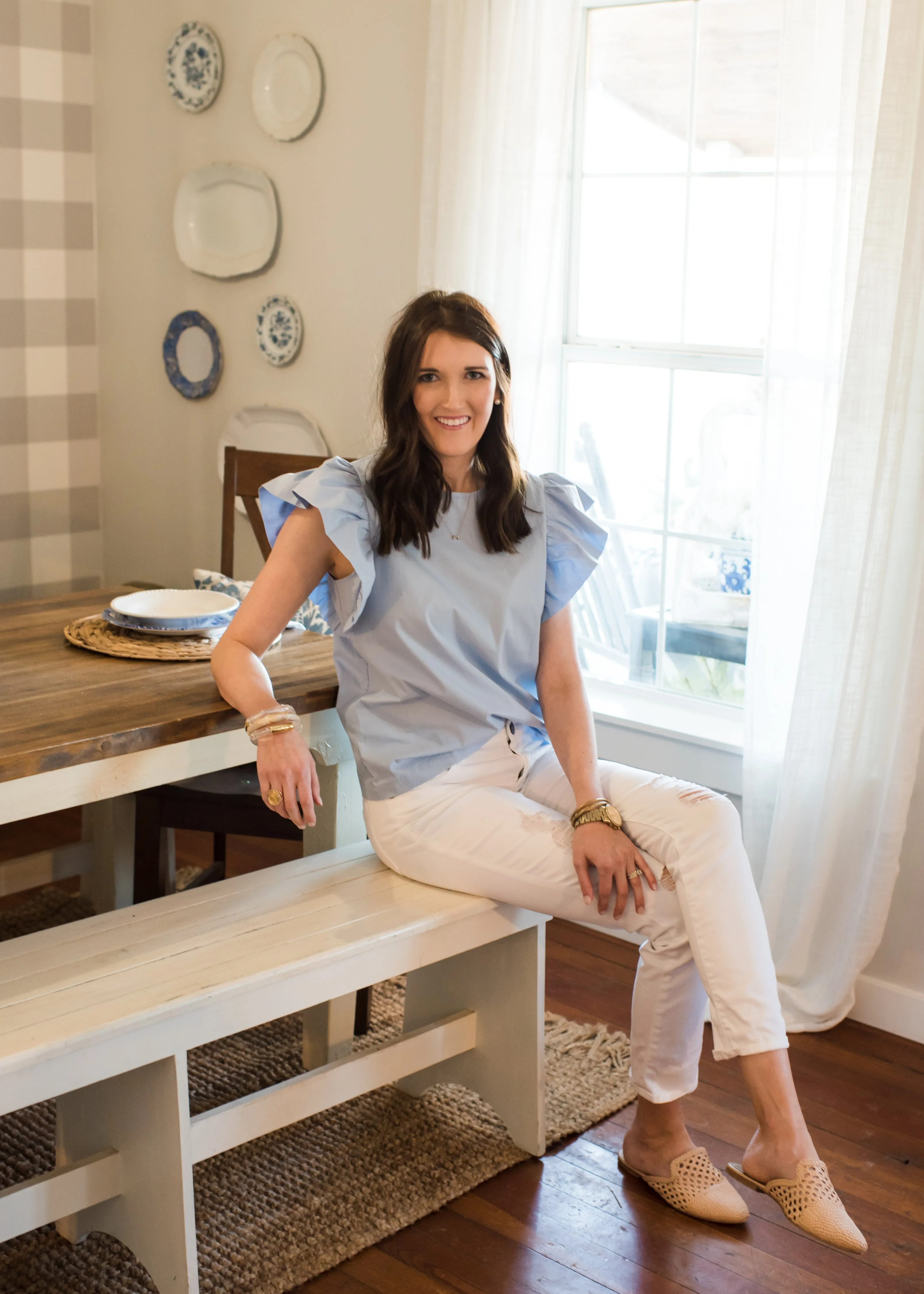 The Biltmore Baby Blue Blouse