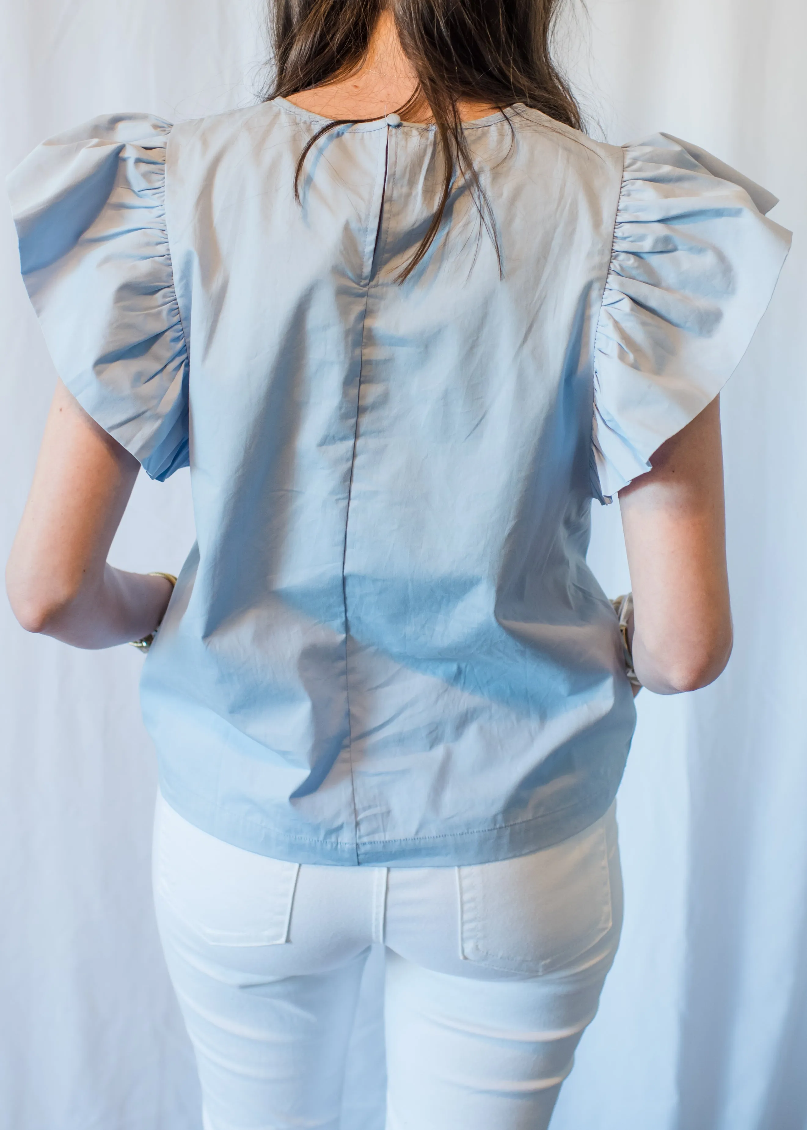 The Biltmore Baby Blue Blouse