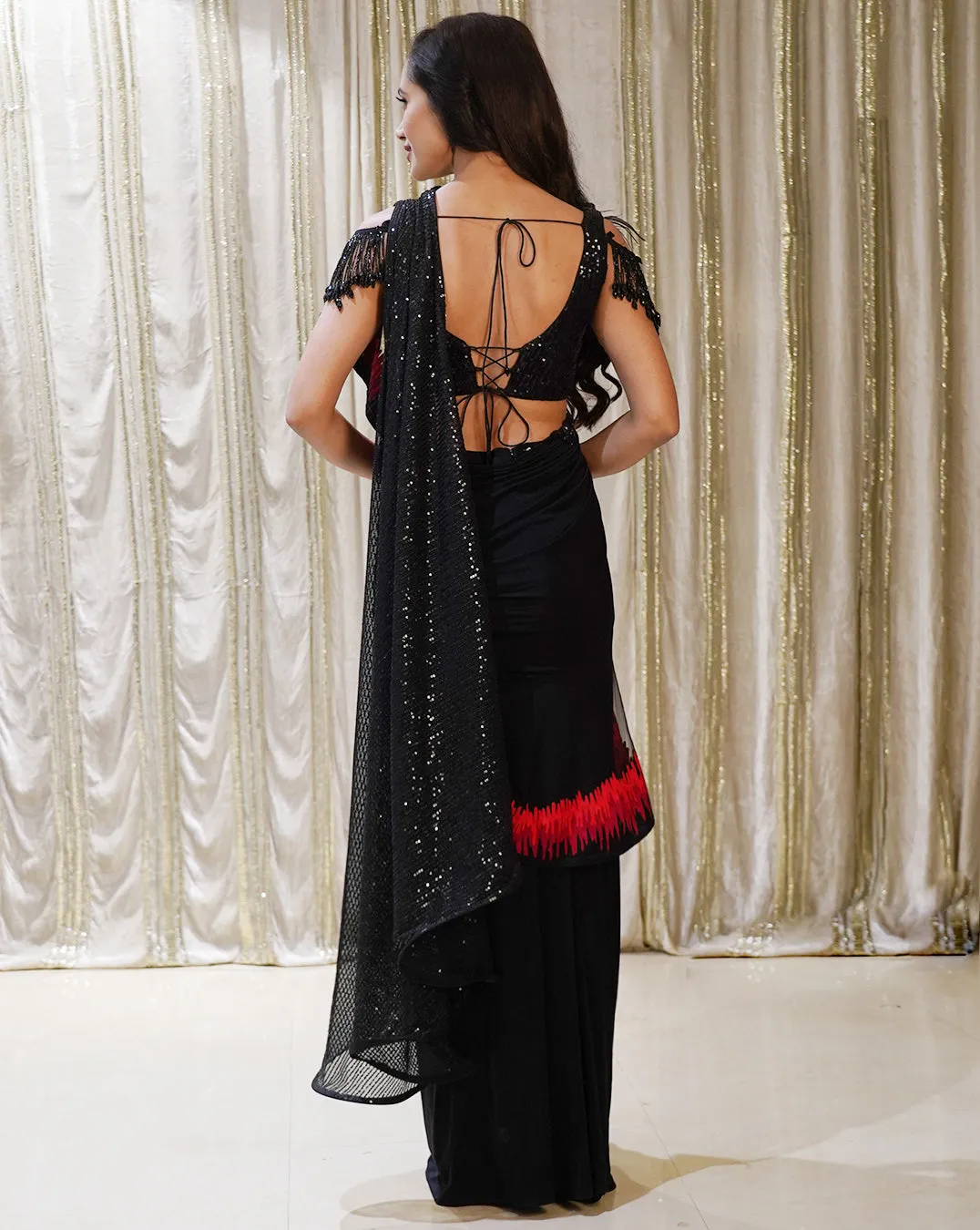 The Cosmic Twirl Sari