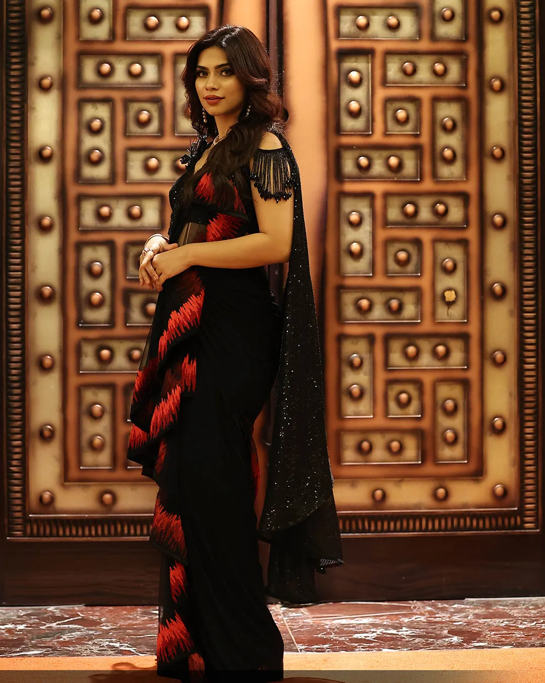 The Cosmic Twirl Sari