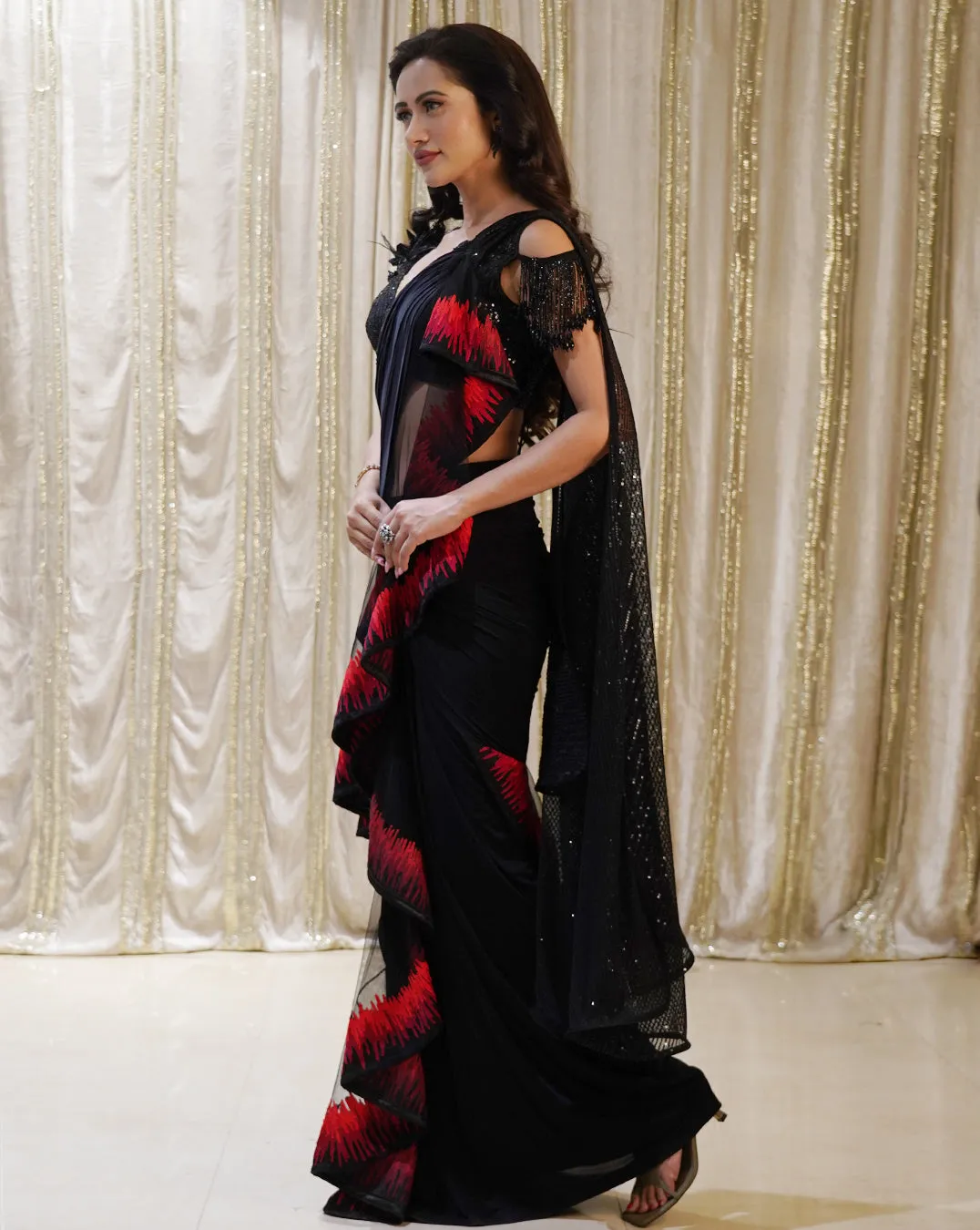 The Cosmic Twirl Sari