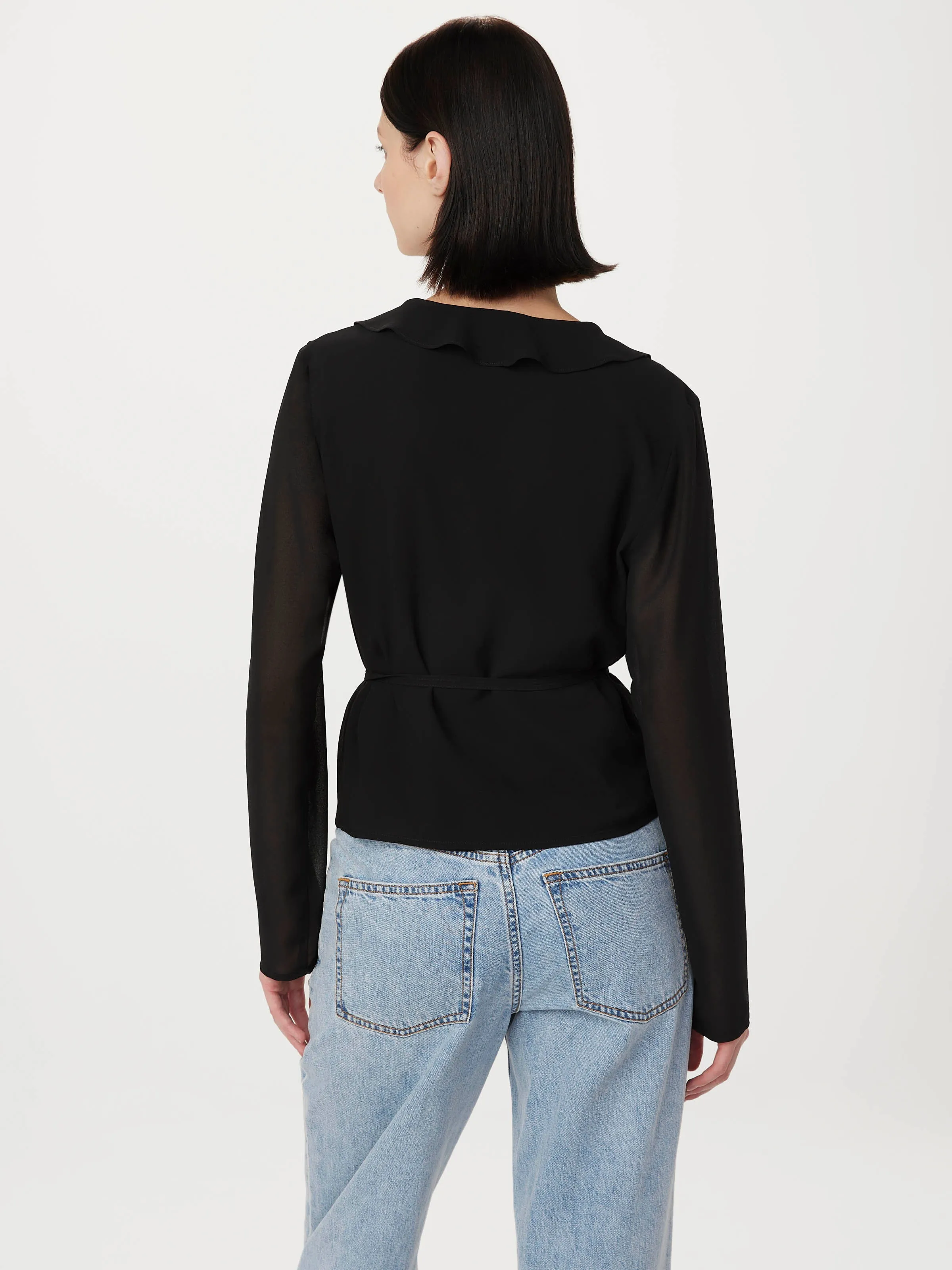 The Crossover Blouse in Black