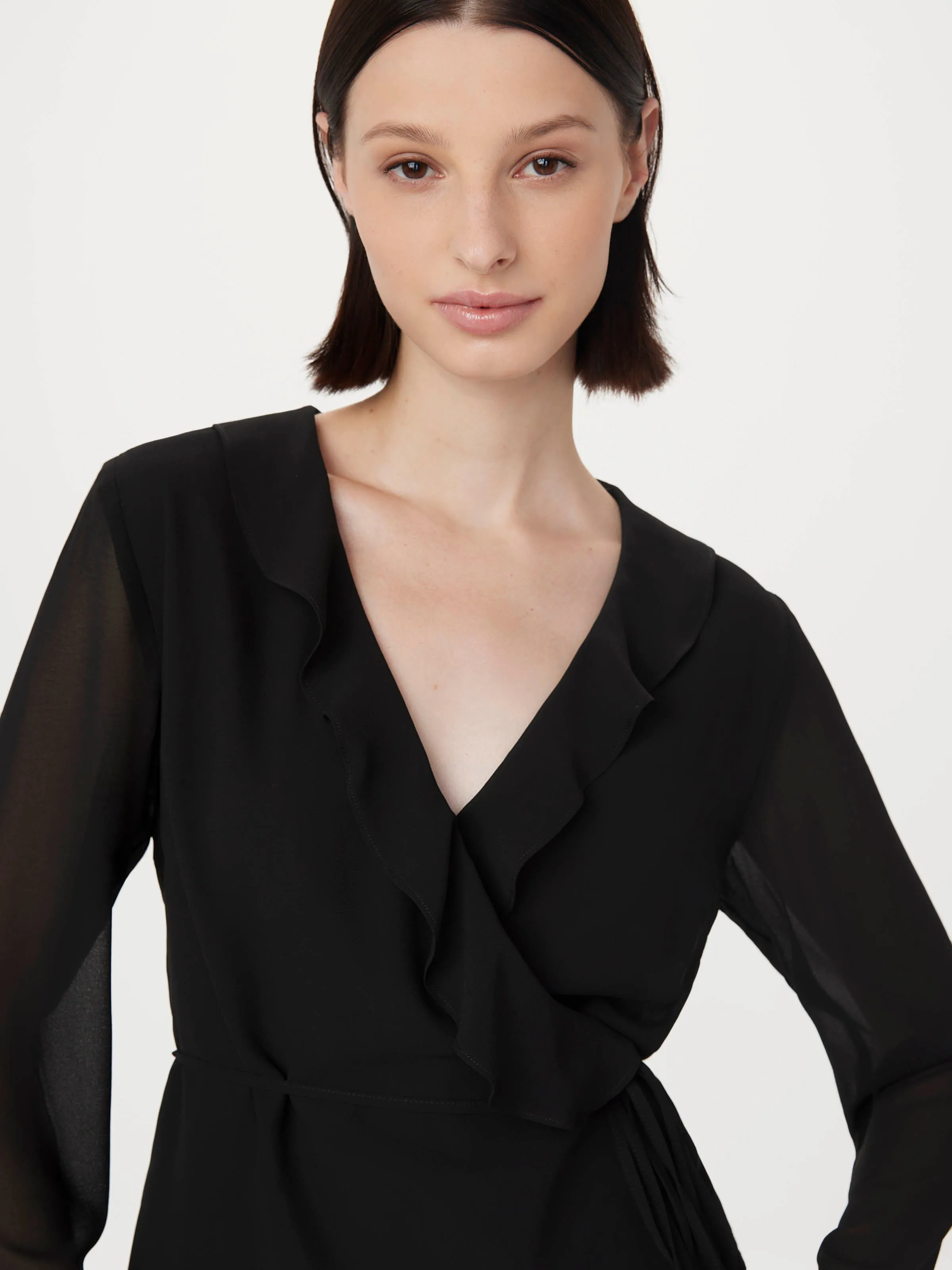 The Crossover Blouse in Black