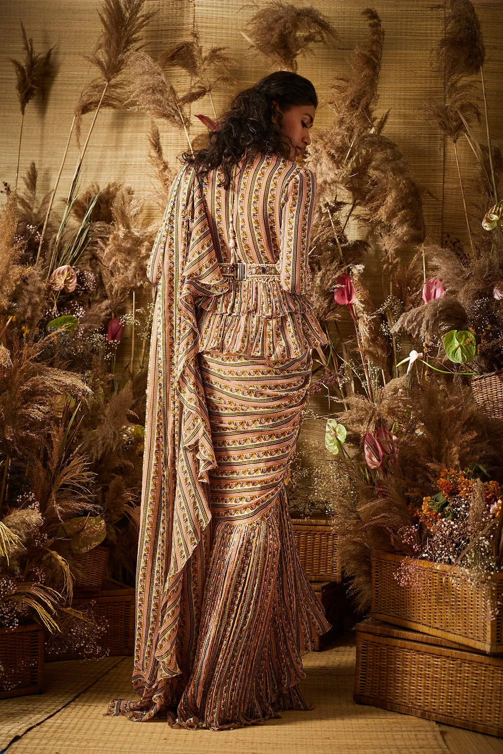 The Moon Flower Sari