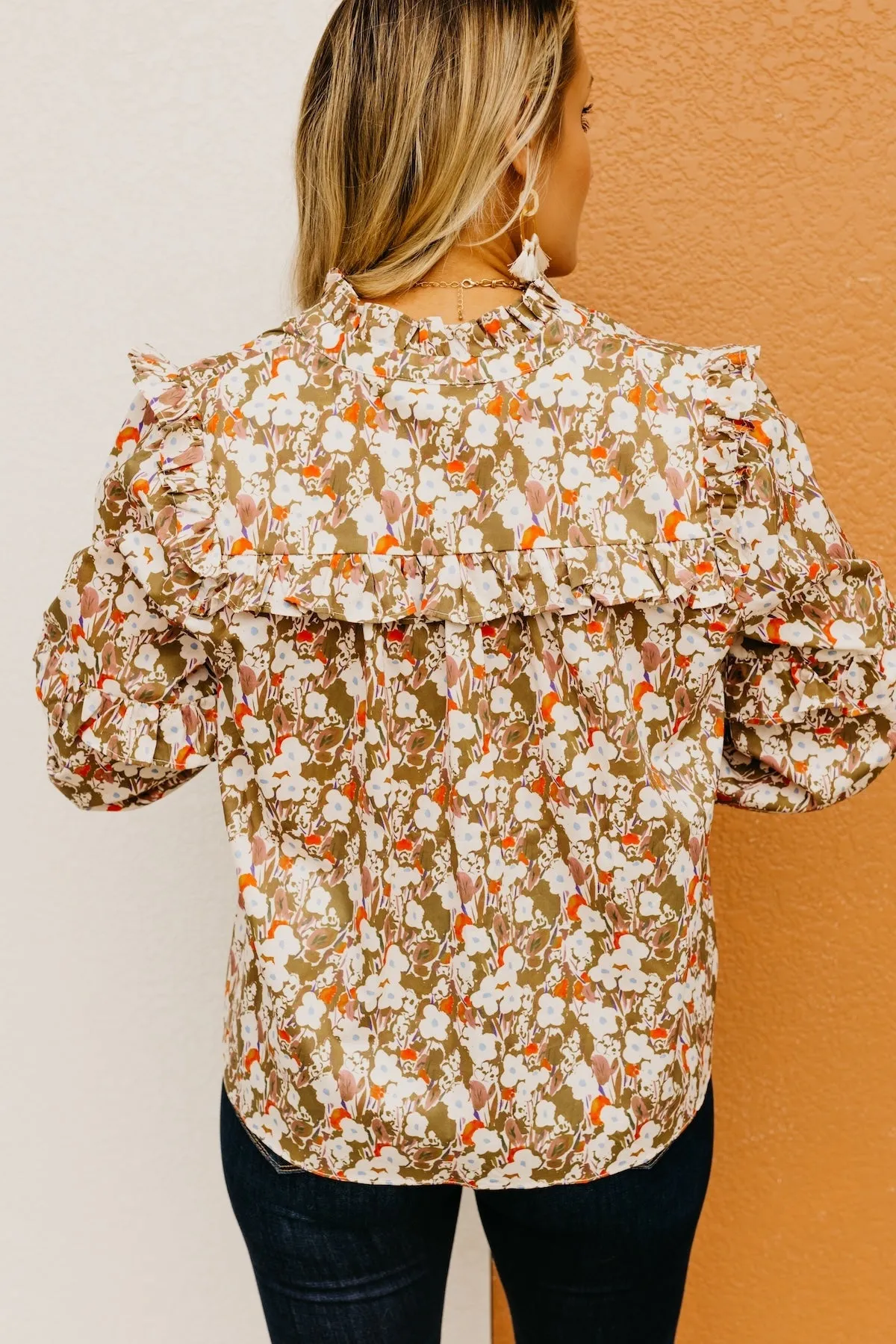 The Vada Floral Ruffle Blouse