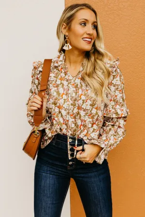 The Vada Floral Ruffle Blouse