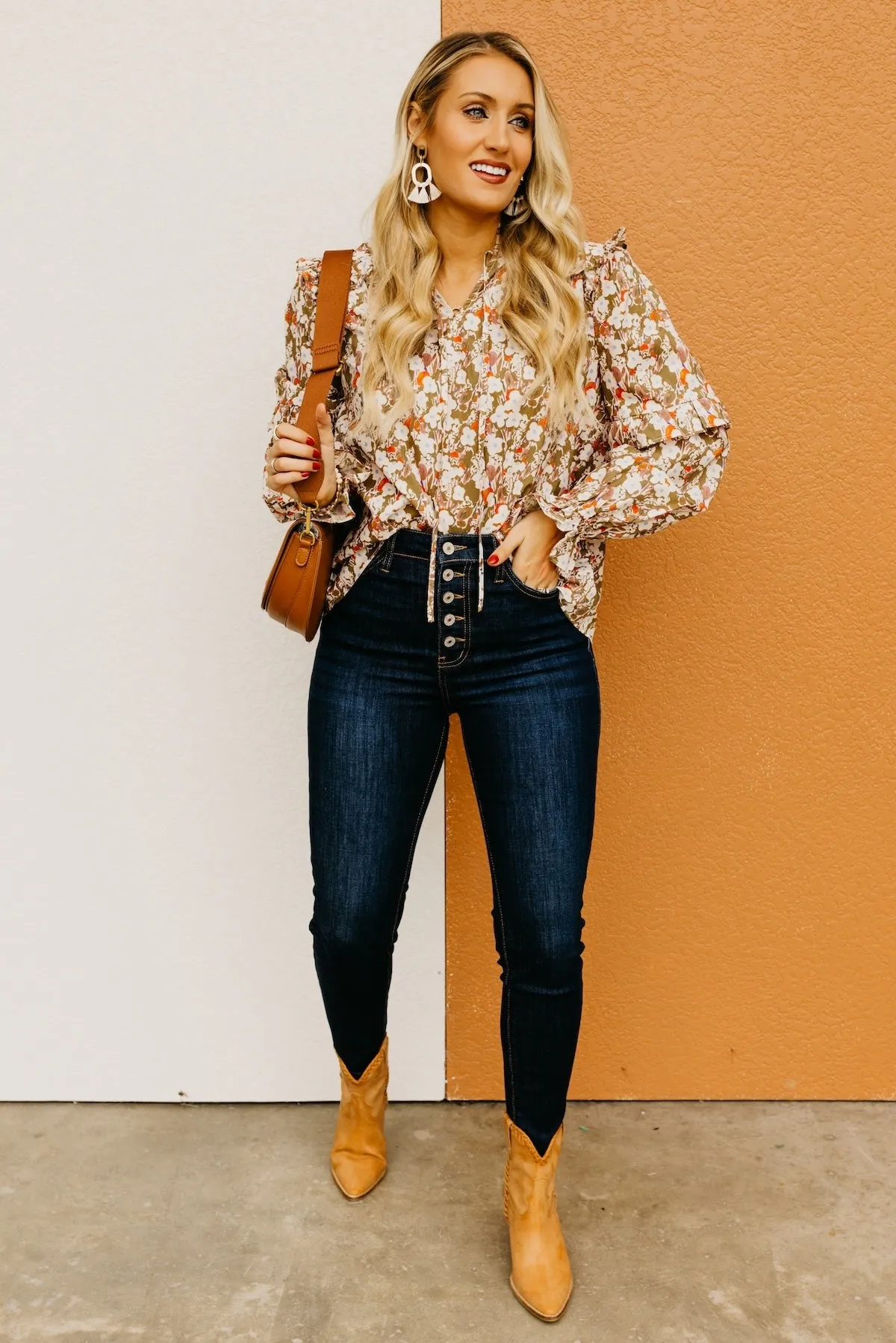 The Vada Floral Ruffle Blouse