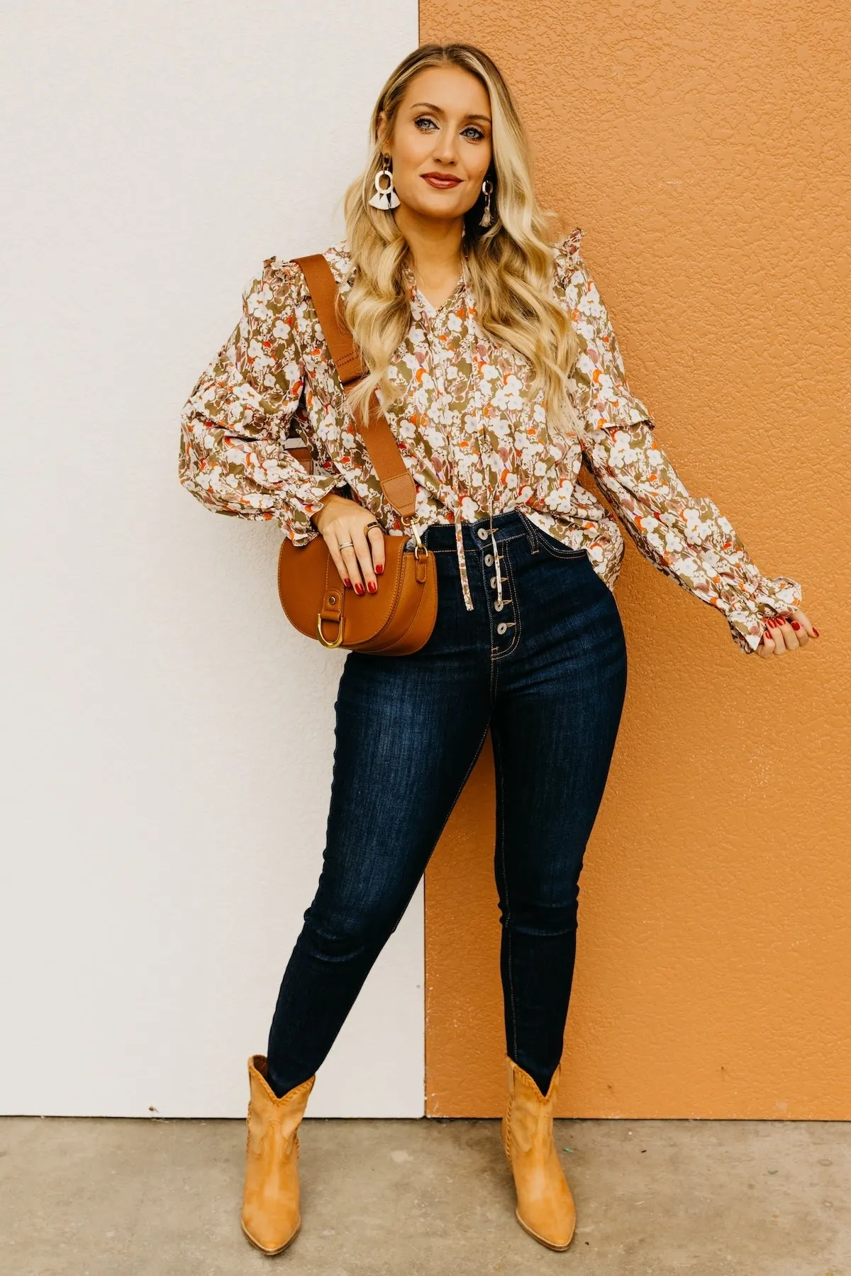 The Vada Floral Ruffle Blouse