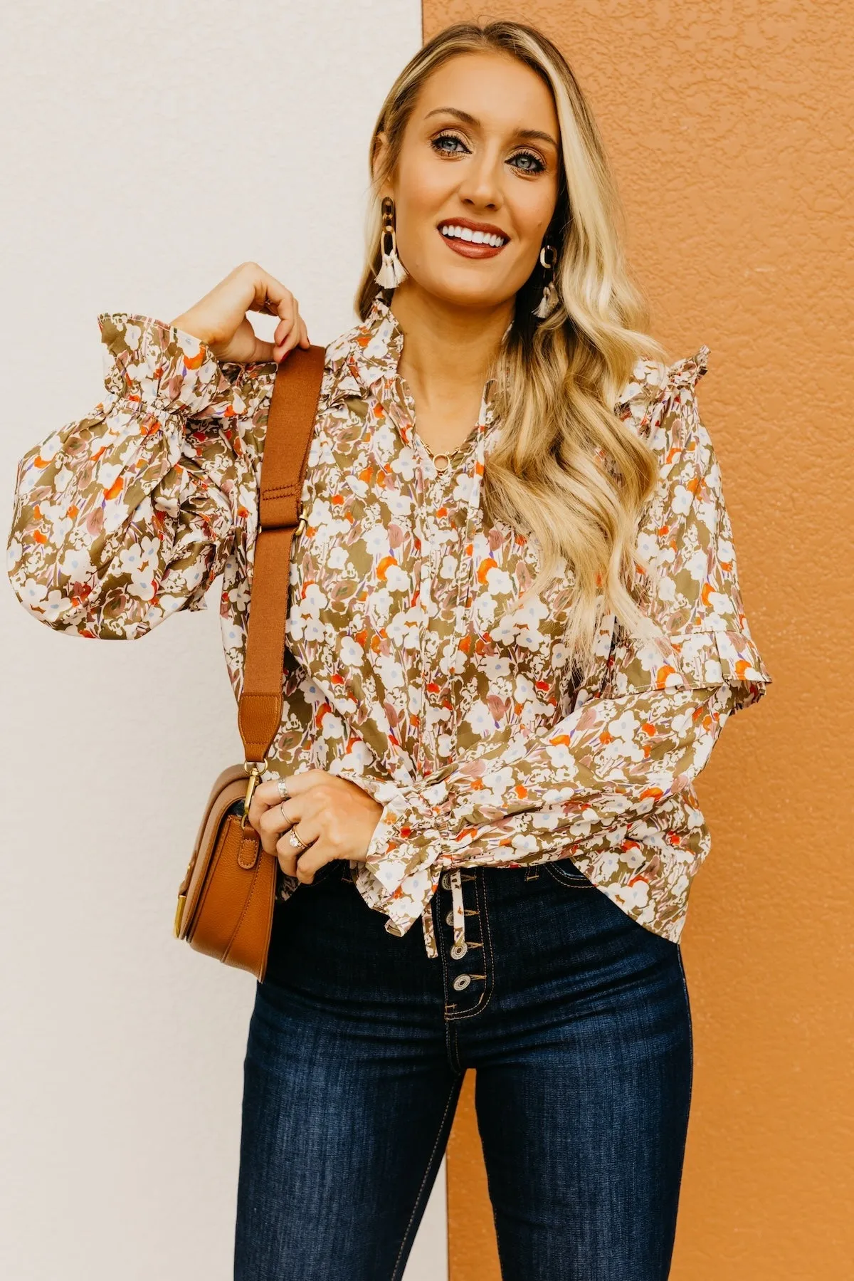 The Vada Floral Ruffle Blouse