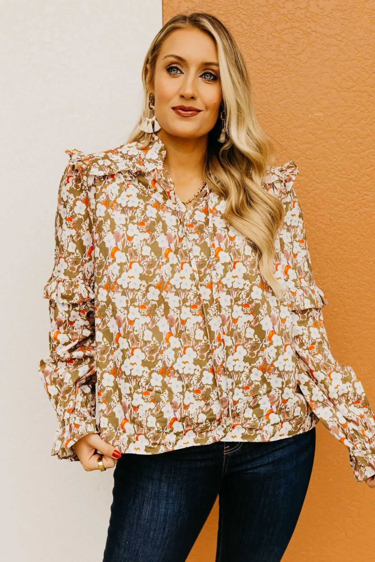 The Vada Floral Ruffle Blouse