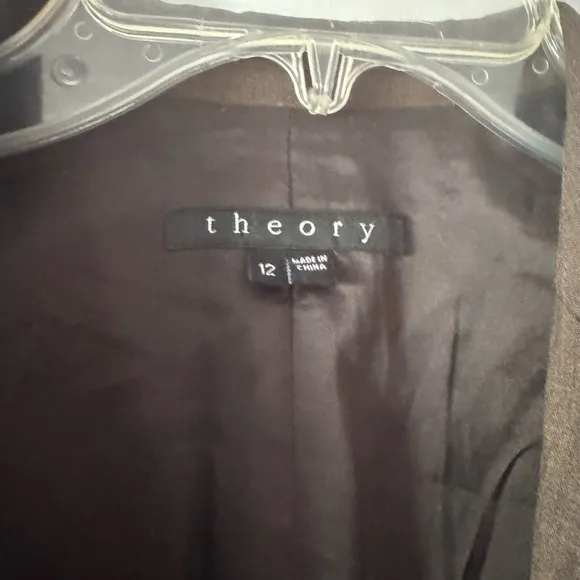 Theory Matilda Tailor Brown Wool Blend Blazer size 12