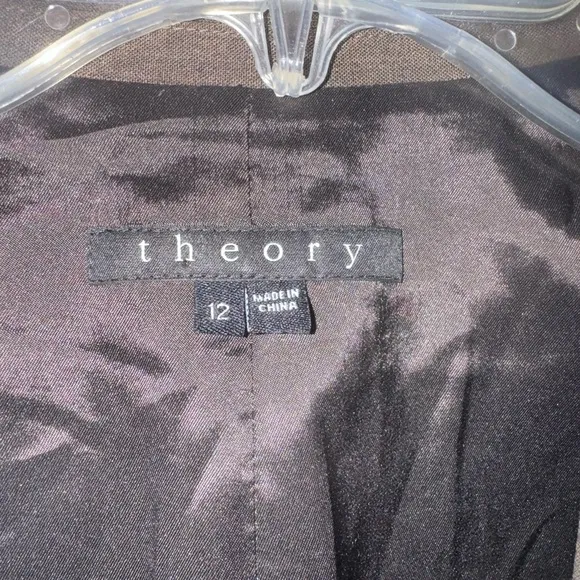Theory Matilda Tailor Brown Wool Blend Blazer size 12
