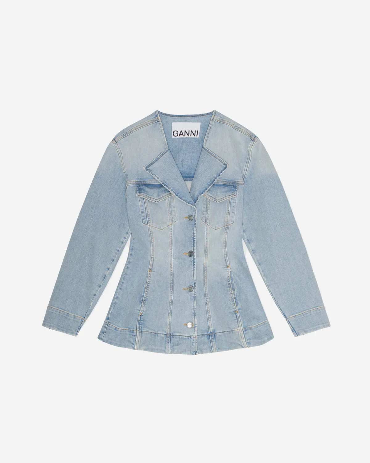 Tint Denim Fitted Blazer - Tint Denim