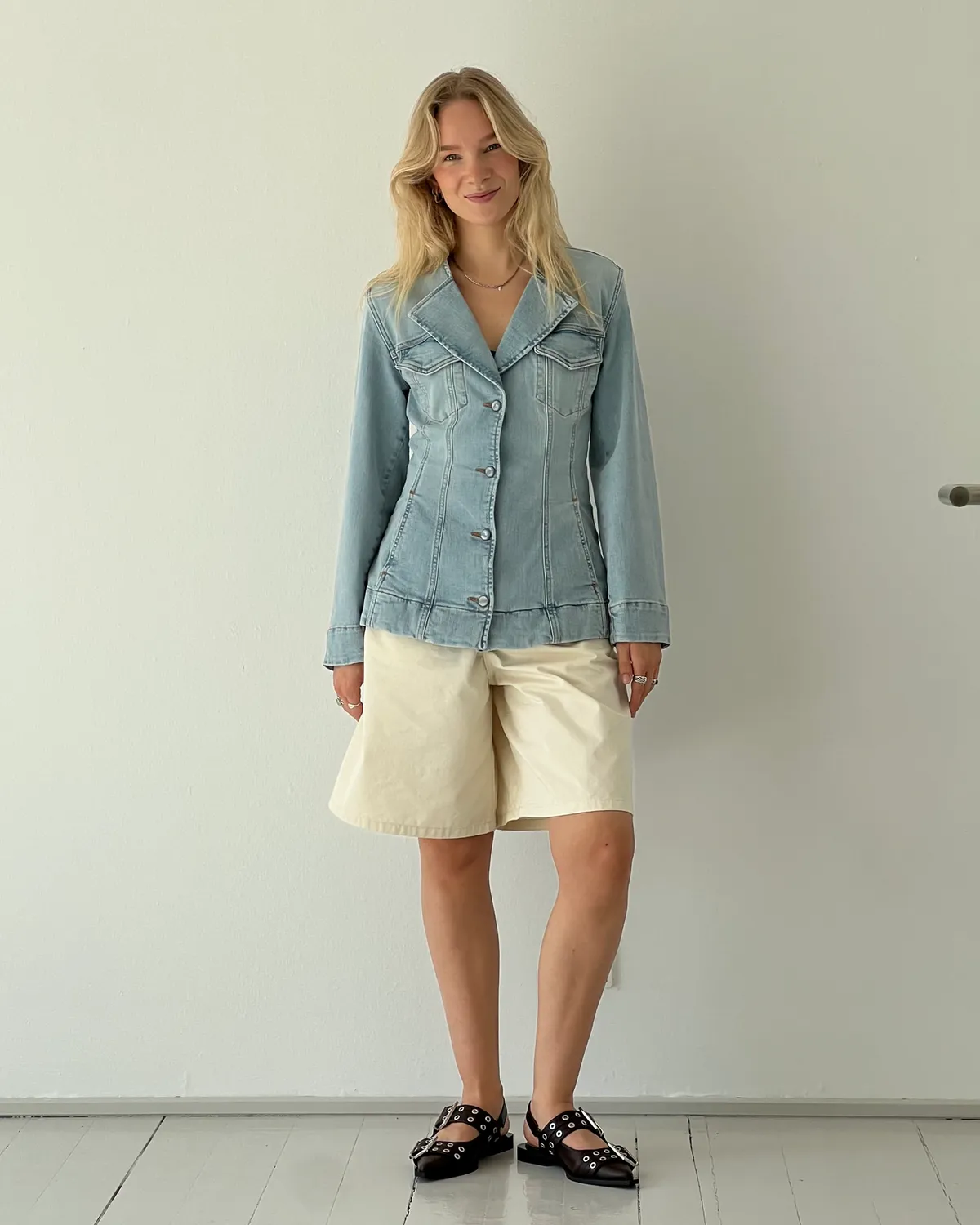 Tint Denim Fitted Blazer - Tint Denim