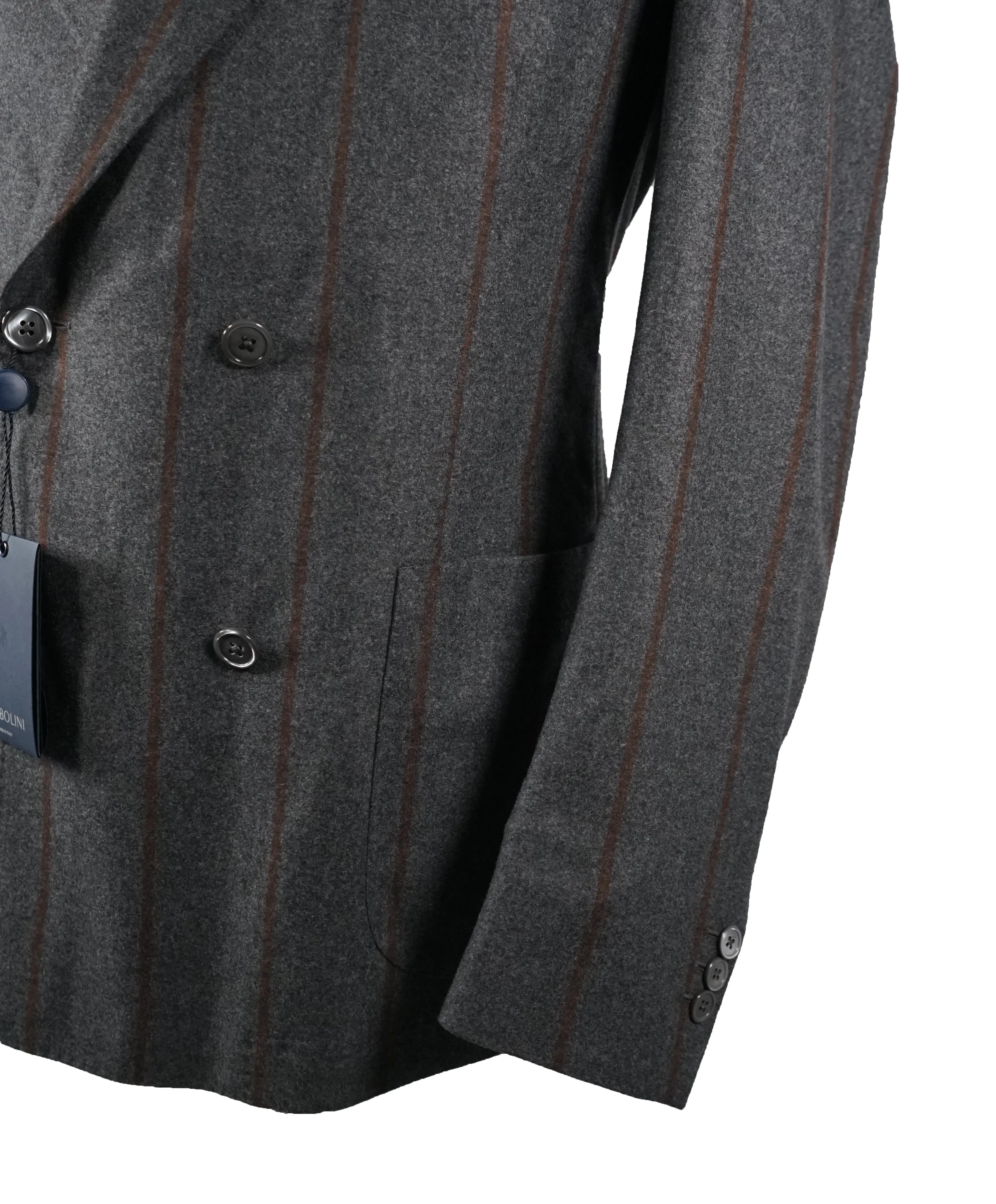 TOMBOLINI - Double Breasted Cashmere & Silk Blend Weightless Suit - 42R