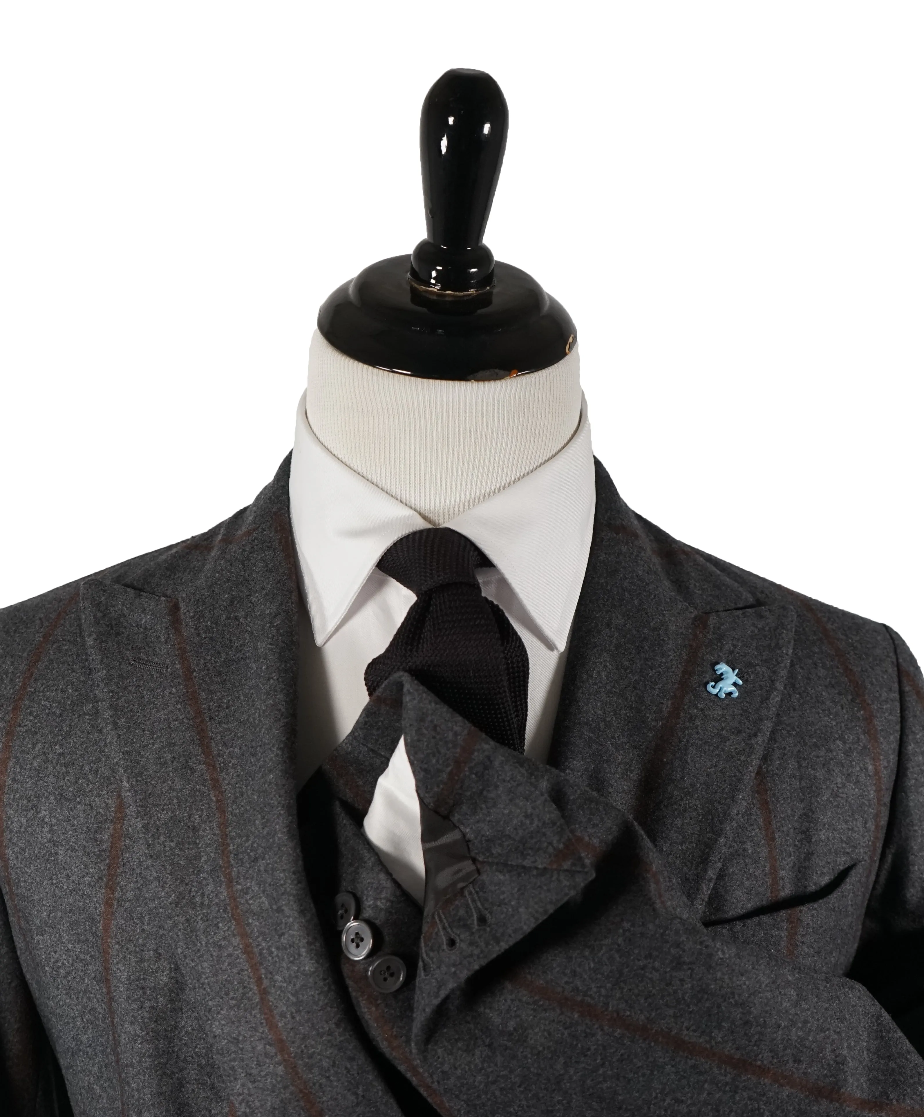 TOMBOLINI - Double Breasted Cashmere & Silk Blend Weightless Suit - 42R