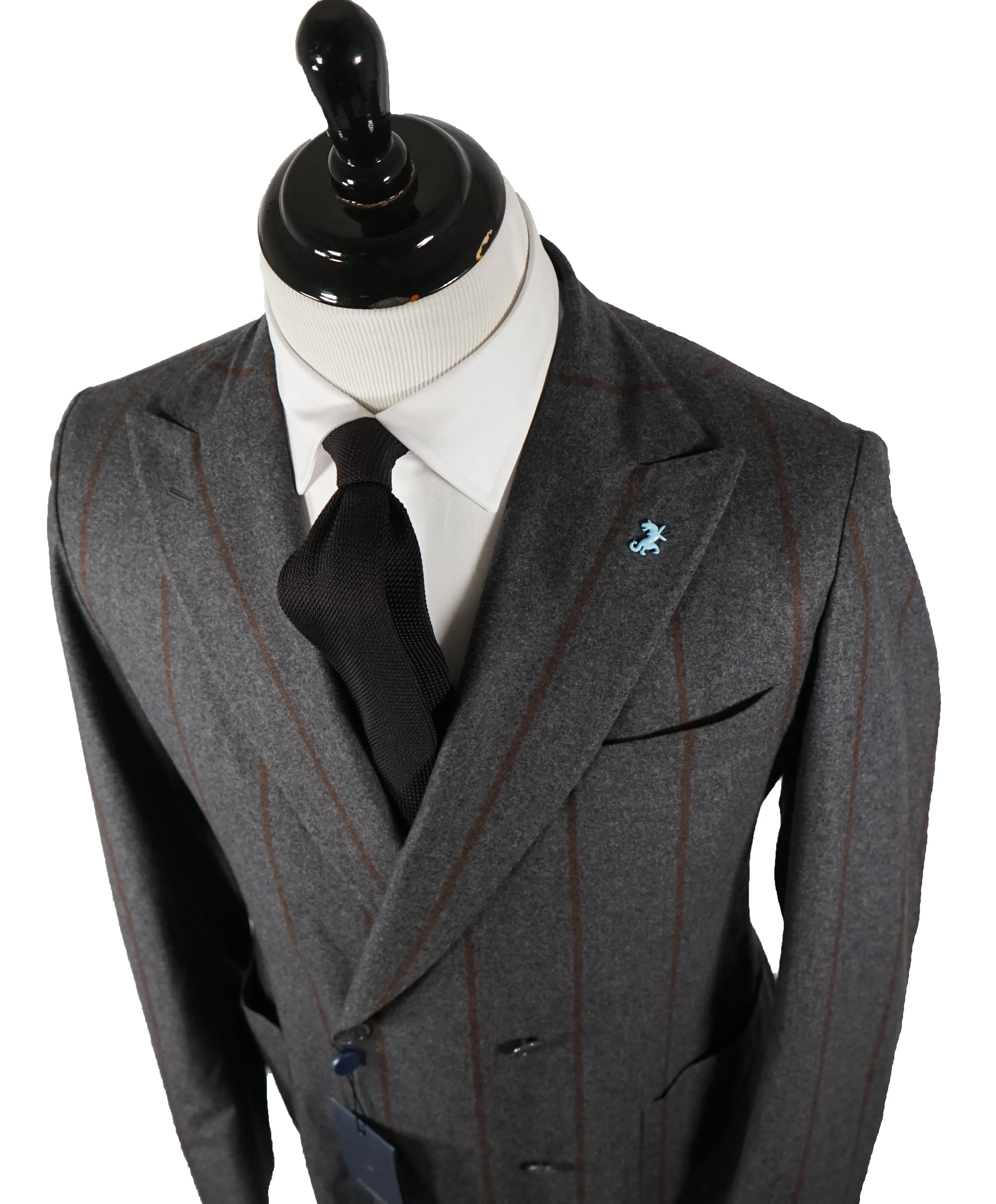 TOMBOLINI - Double Breasted Cashmere & Silk Blend Weightless Suit - 42R