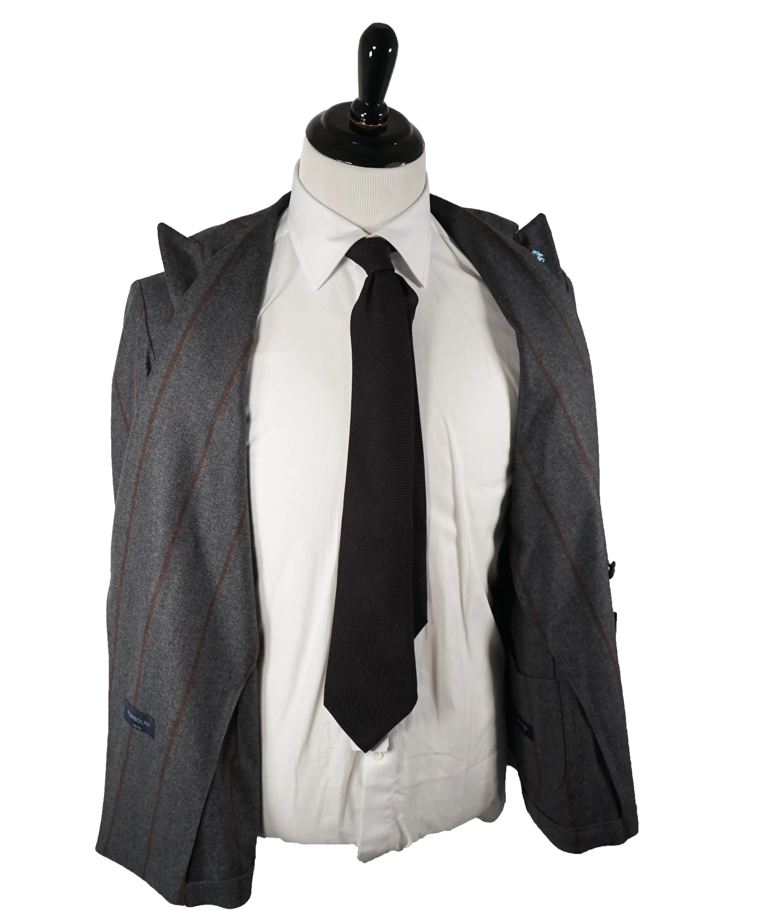 TOMBOLINI - Double Breasted Cashmere & Silk Blend Weightless Suit - 42R