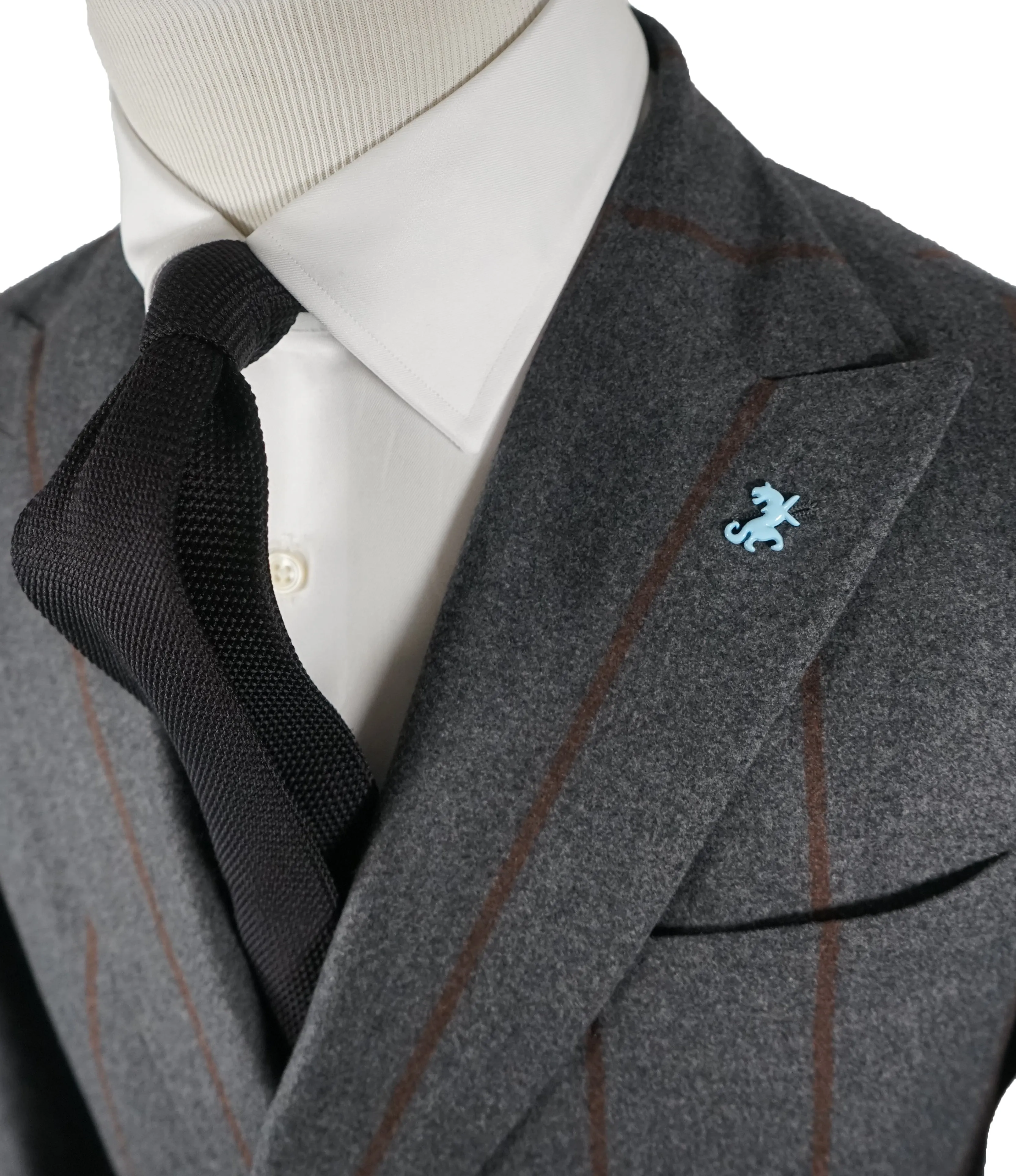 TOMBOLINI - Double Breasted Cashmere & Silk Blend Weightless Suit - 42R