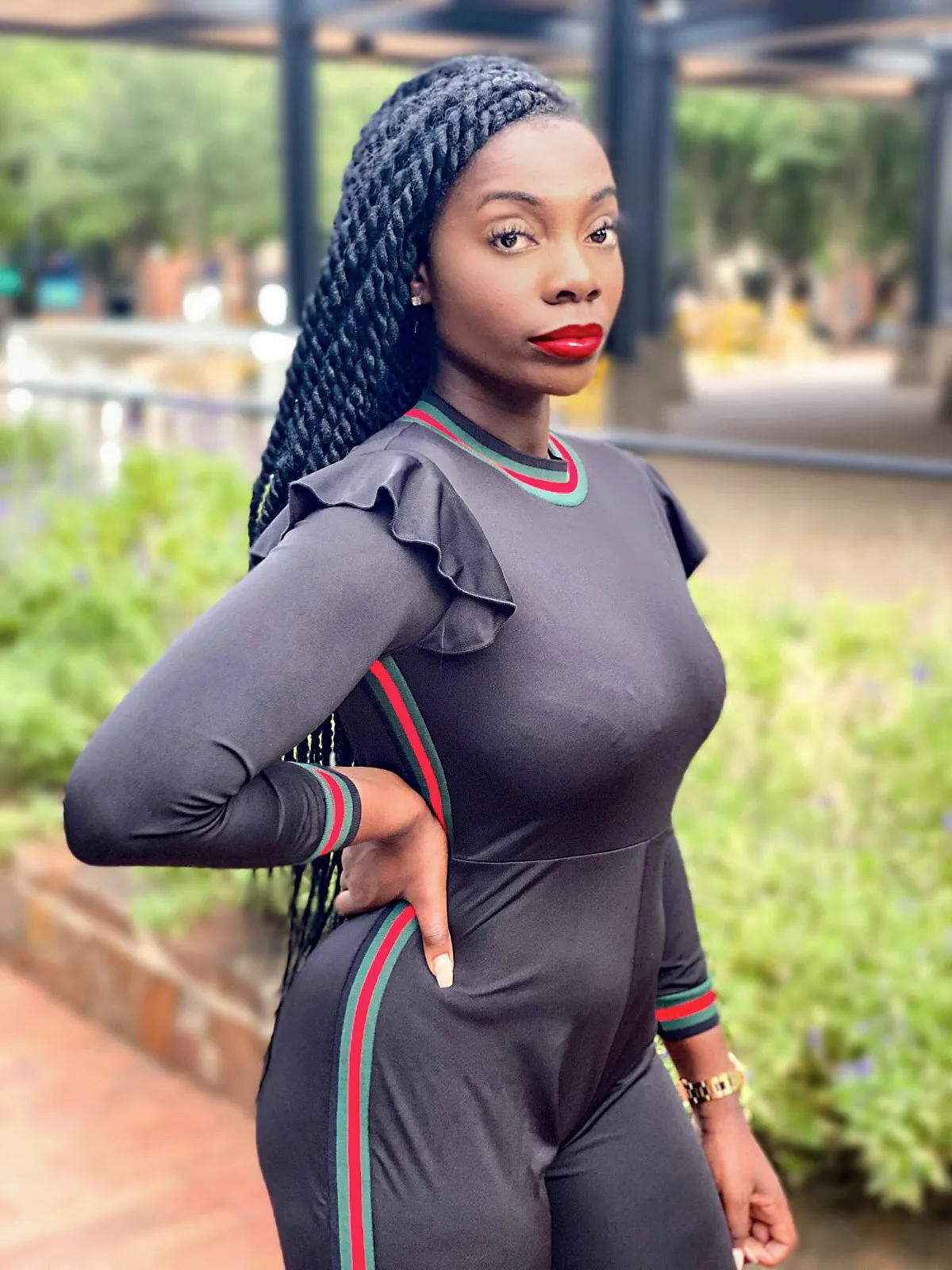 Track Striped Jumpsuit