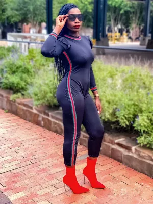 Track Striped Jumpsuit