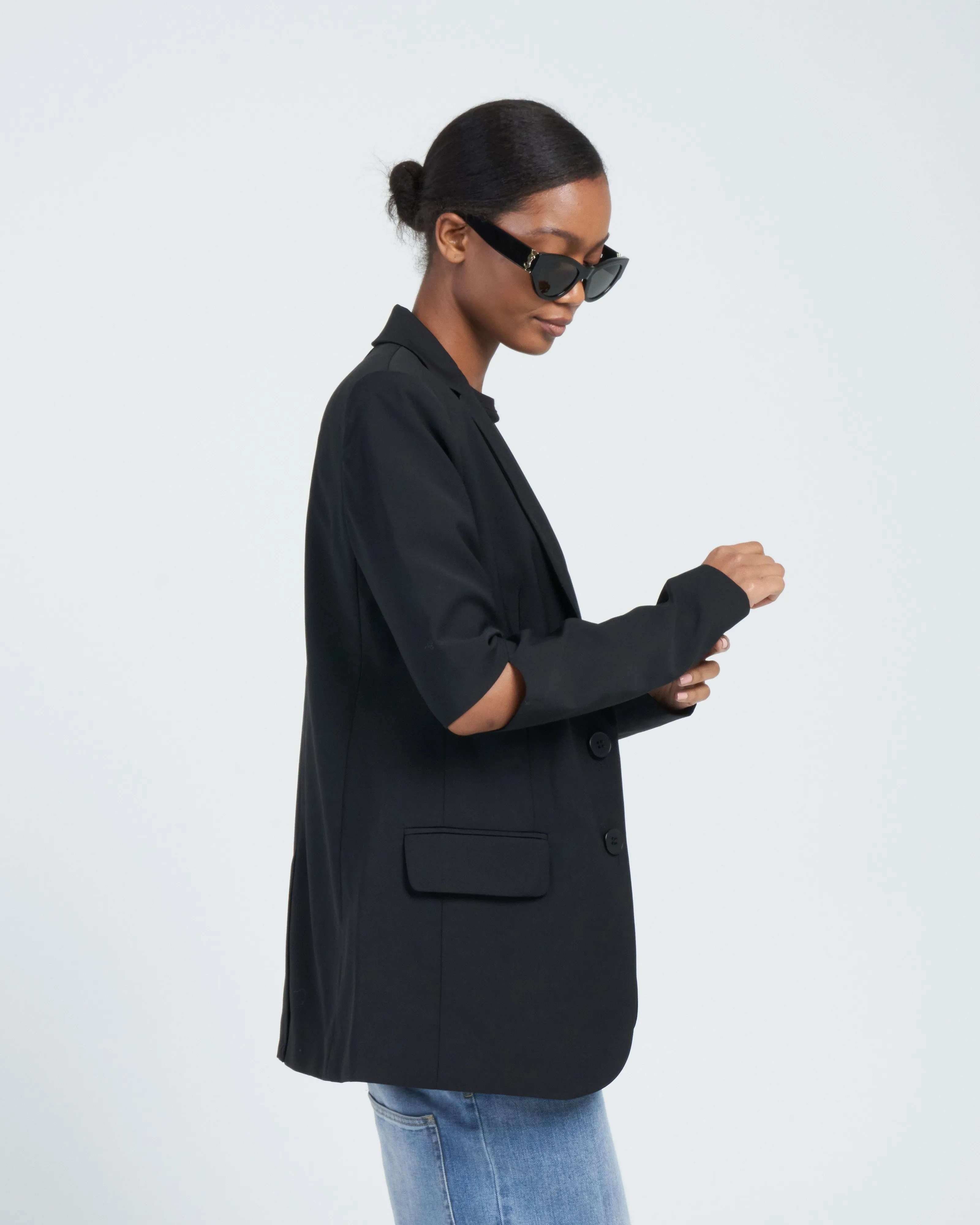 tropical wool cutout sleeve marlon blazer