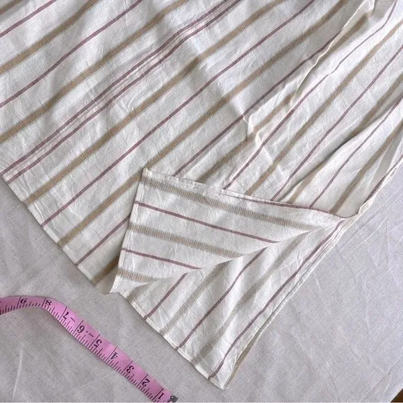 Twist-Front Sarong Midi Skirt Stripe Size 14