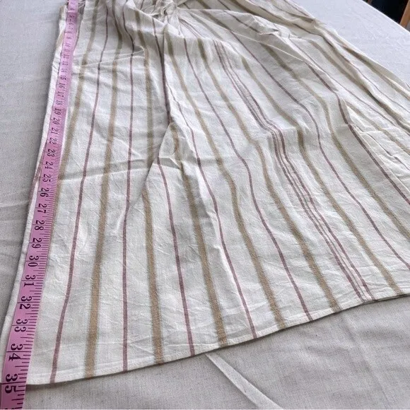 Twist-Front Sarong Midi Skirt Stripe Size 14
