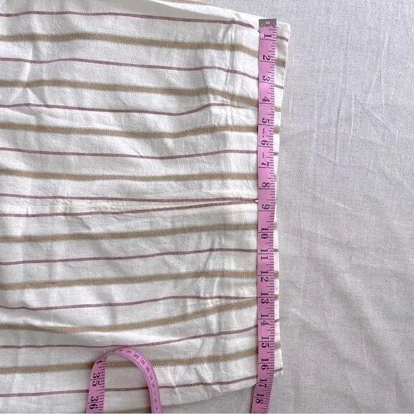 Twist-Front Sarong Midi Skirt Stripe Size 14