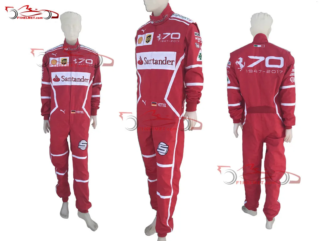 Vettel 2017 Racing Suit / Ferrari 70th Anniversary Monza GP