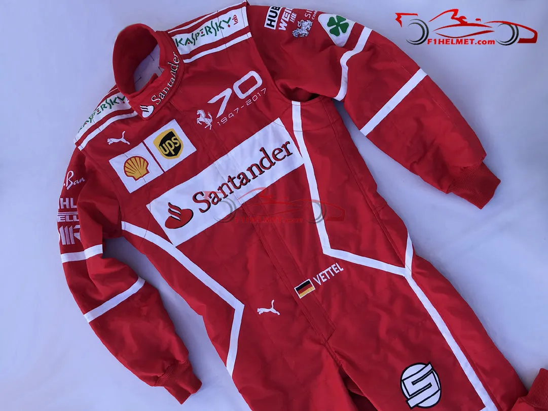 Vettel 2017 Racing Suit / Ferrari 70th Anniversary Monza GP