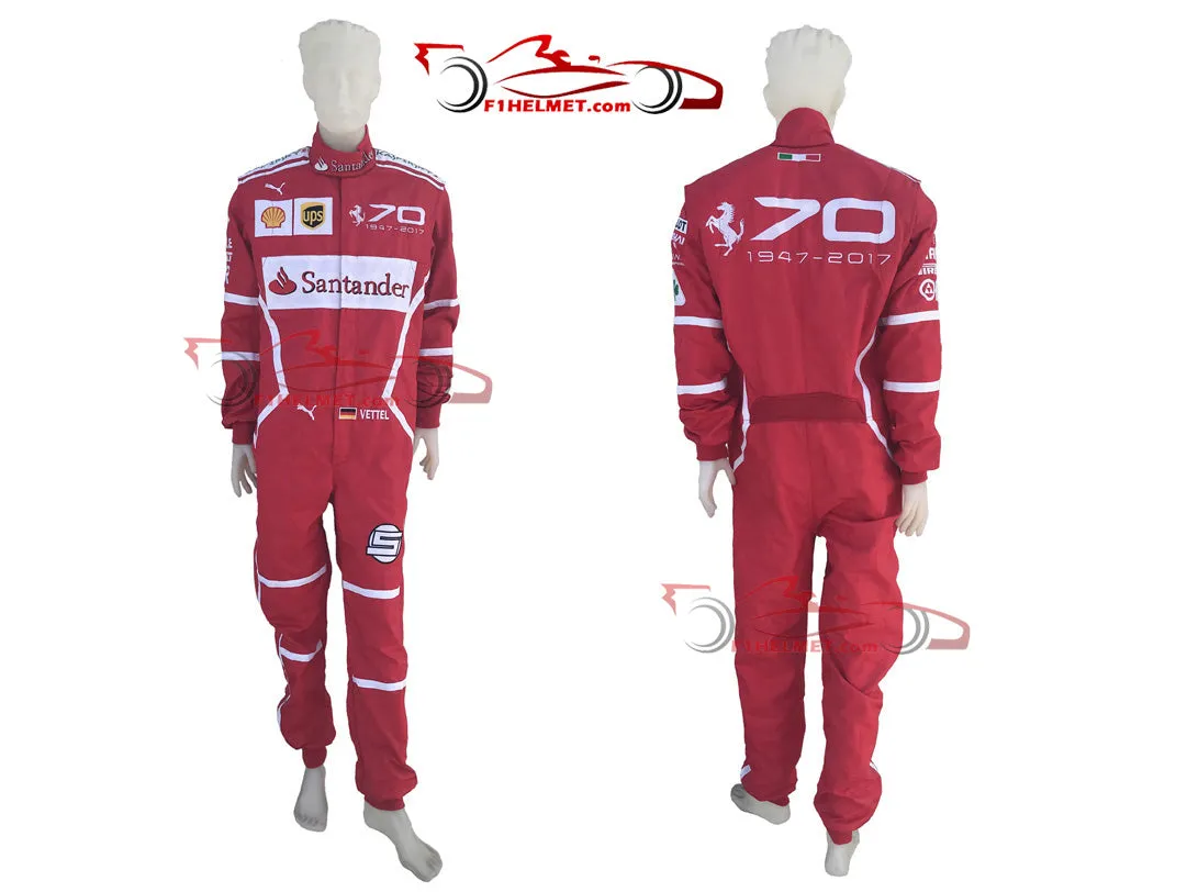 Vettel 2017 Racing Suit / Ferrari 70th Anniversary Monza GP